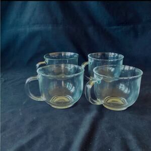 Large Clear Glass Coffee Mugs
